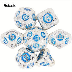 7pcs Metal Polyhedral Dice Set for Role Playing Board Game