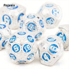 7pcs Metal Polyhedral Dice Set for Role Playing Board Game
