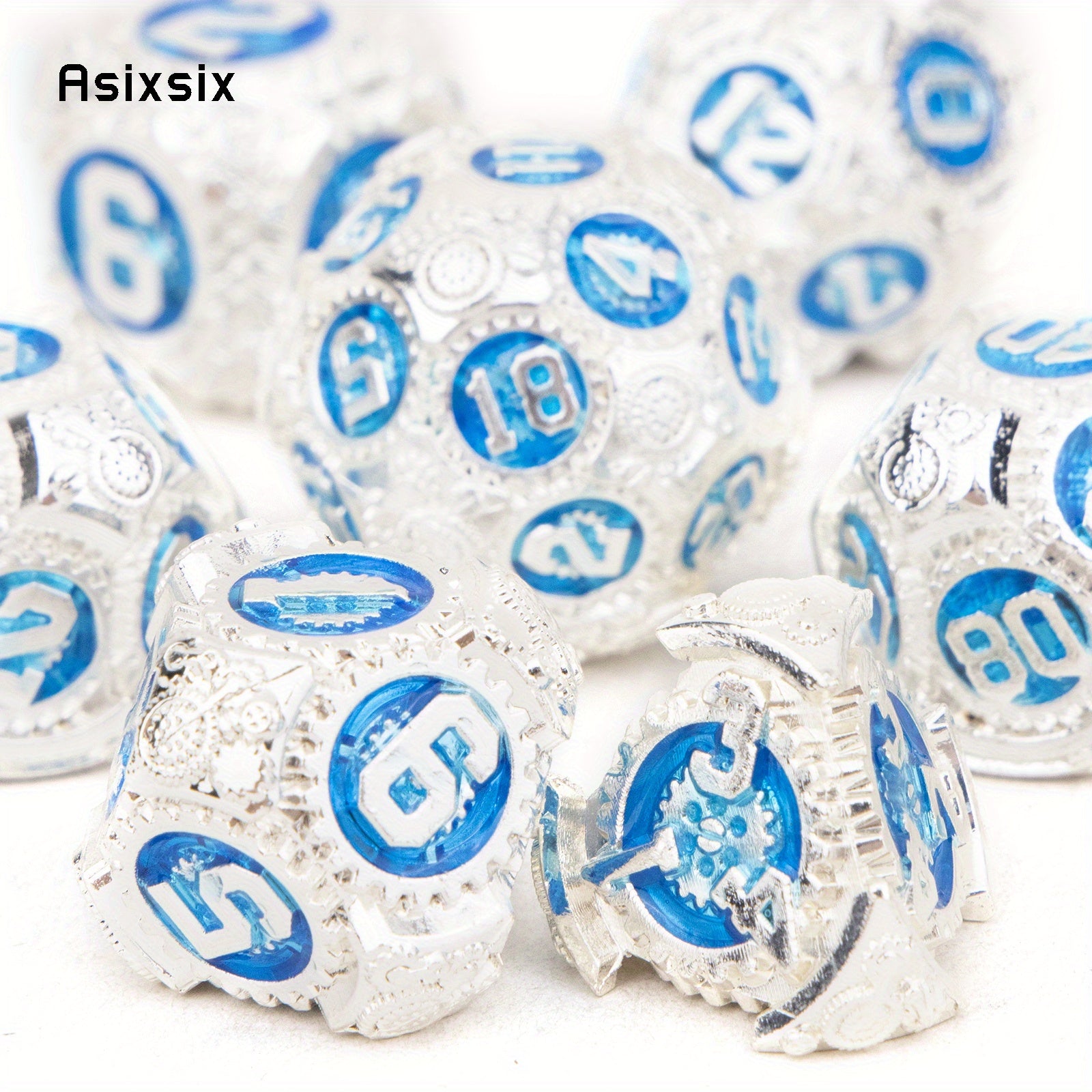 7pcs Metal Polyhedral Dice Set for Role Playing Board Game