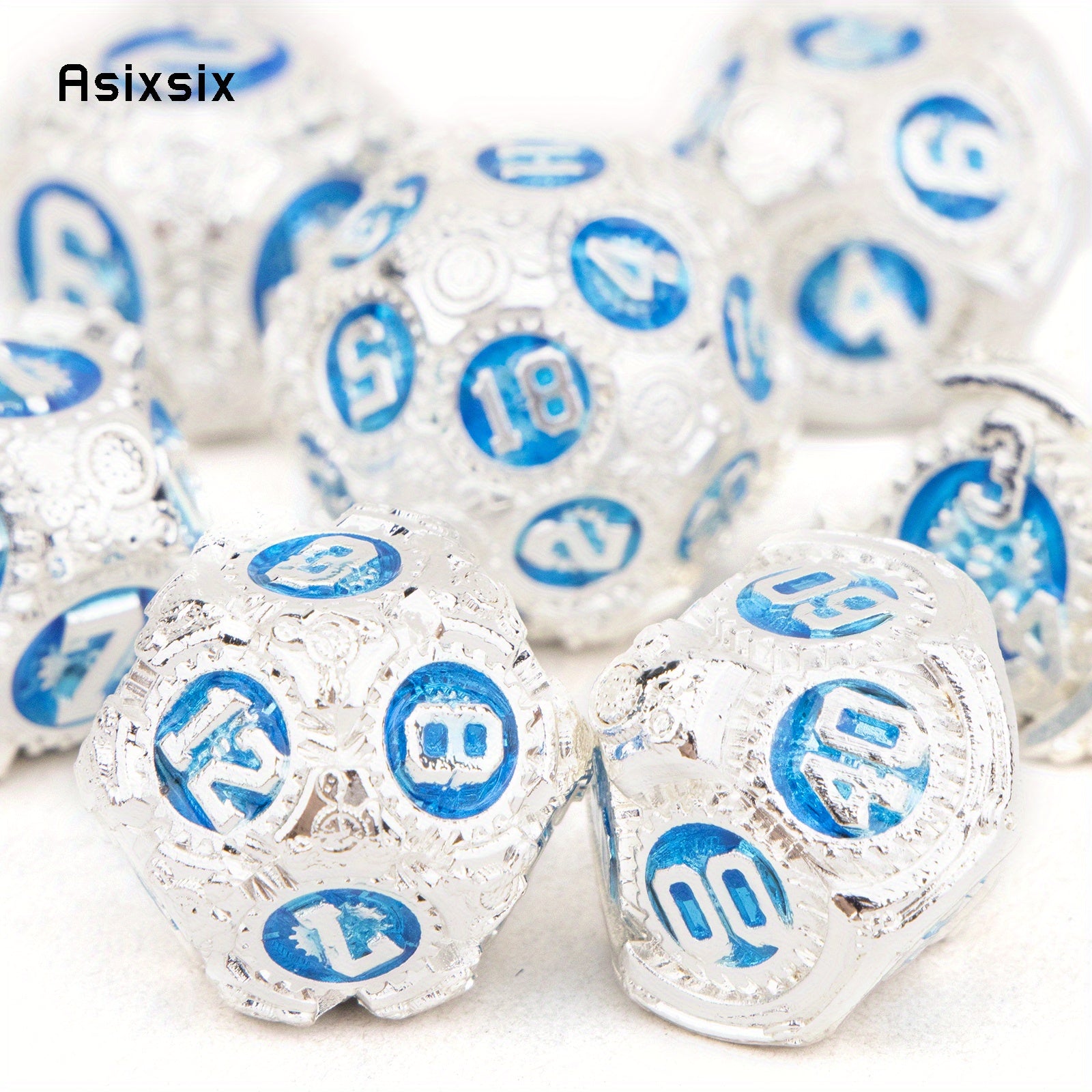 7pcs Metal Polyhedral Dice Set for Role Playing Board Game