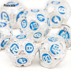 7pcs Metal Polyhedral Dice Set for Role Playing Board Game