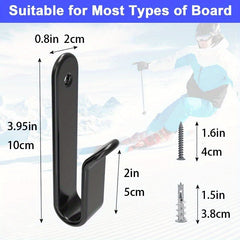 Wall Mounted Snowboard Clip Snowboard Wall Rack Snowboard Storage Hook