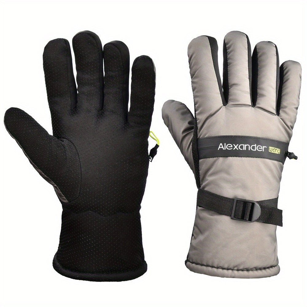 Windproof Coldproof Winter Warm Zipper Gloves Non-slip Cycling Sports Gloves