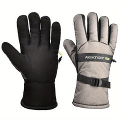 Windproof Coldproof Winter Warm Zipper Gloves Non-slip Cycling Sports Gloves