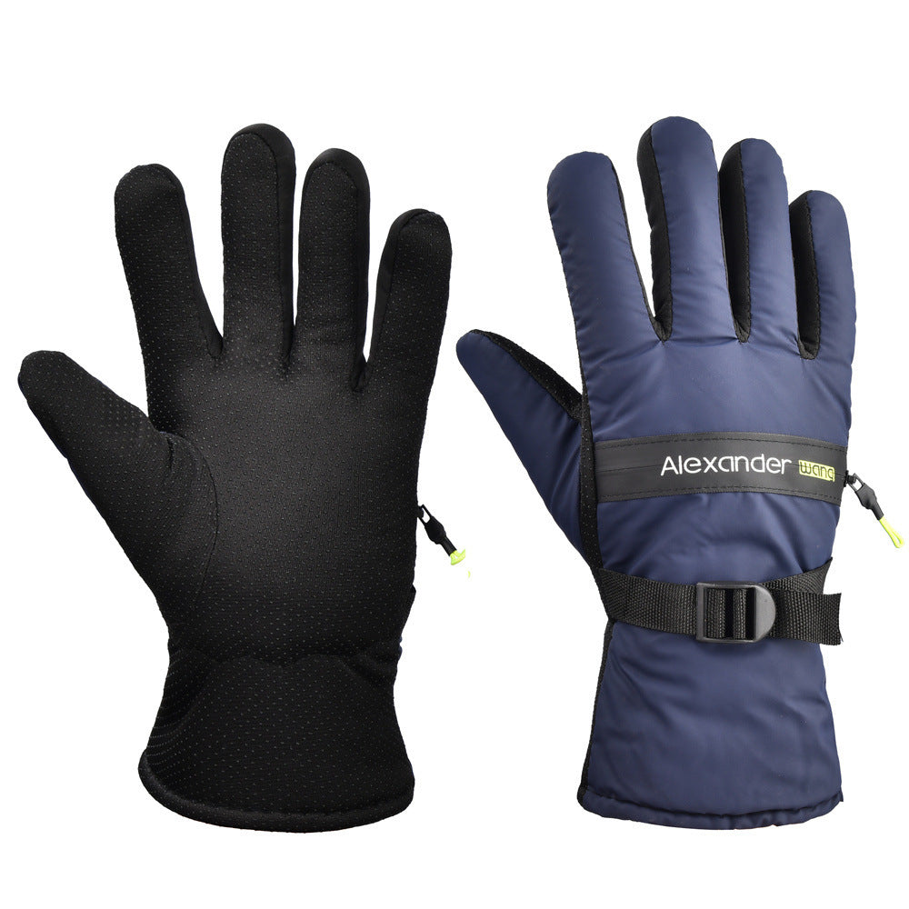 Windproof Coldproof Winter Warm Zipper Gloves Non-slip Cycling Sports Gloves