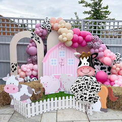 26pcs Cow Balloons Giant Cow Shape Mylar Balloon Set Farm Animal Balloons