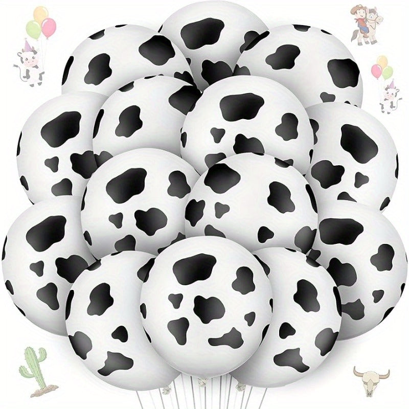 20pcs Cow Balloon Funny Printed Birthday Farm Party Decoration Supplies