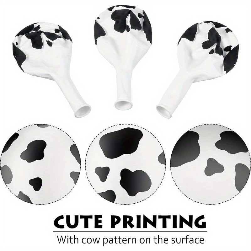 20pcs Cow Balloon Funny Printed Birthday Farm Party Decoration Supplies