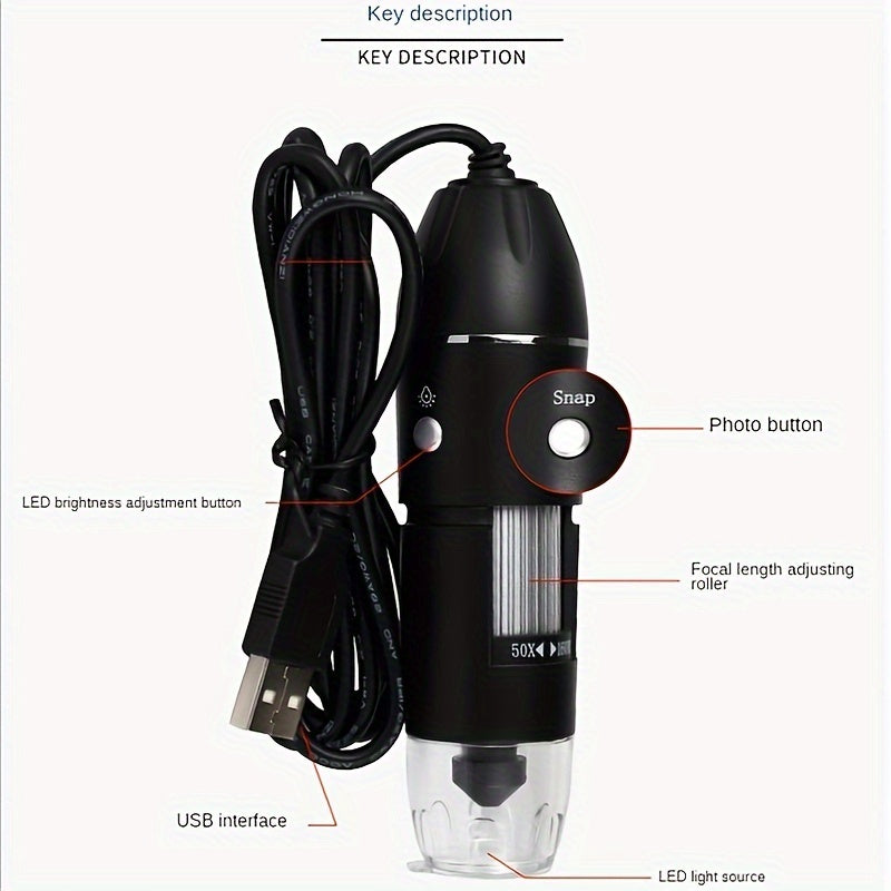 HD Electronic Industrial Microscope 1000 High Magnification Magnifier Portable