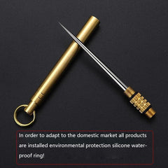 2pcs Portable Brass Stainless Steel Toothpicks Key Chain