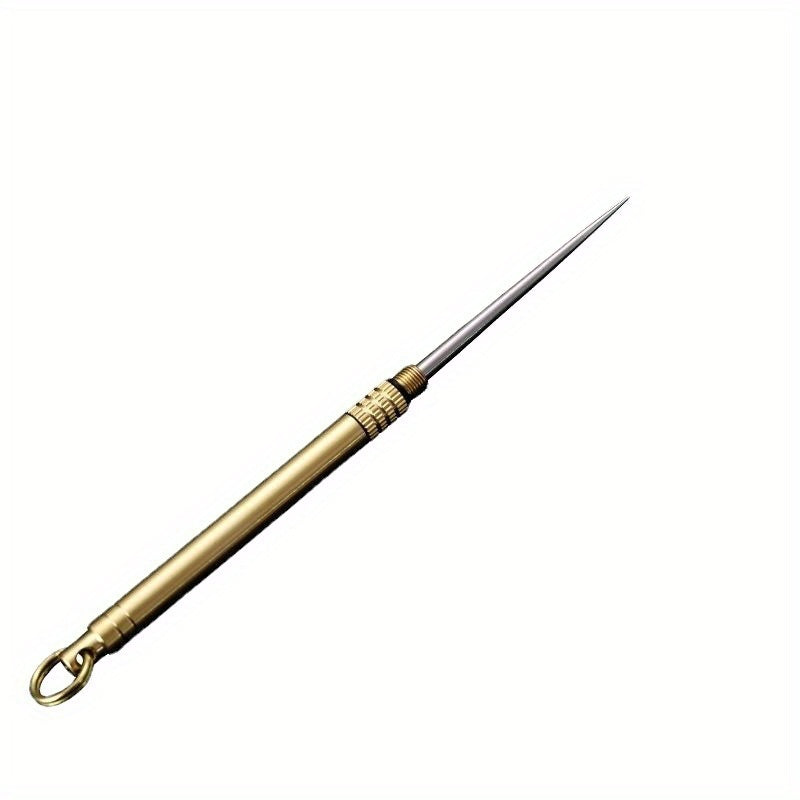 2pcs Portable Brass Stainless Steel Toothpicks Key Chain