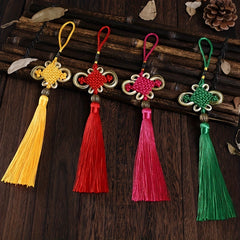 Chinese Knot Tassel Hanging Ear Golden Edge Rich Knot Small Gift