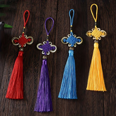 Chinese Knot Tassel Hanging Ear Golden Edge Rich Knot Small Gift