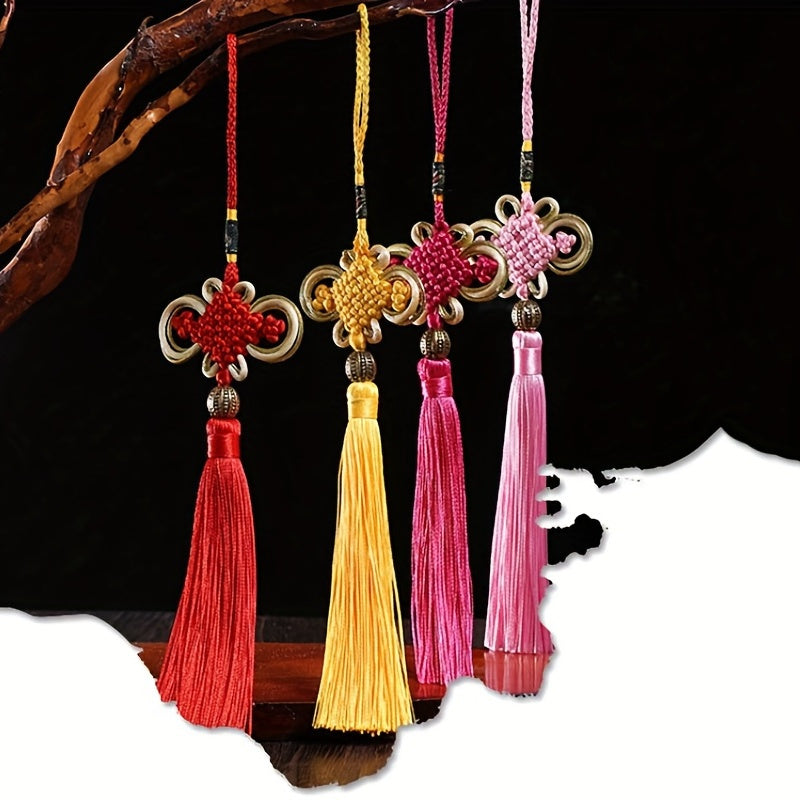 Chinese Knot Tassel Hanging Ear Golden Edge Rich Knot Small Gift