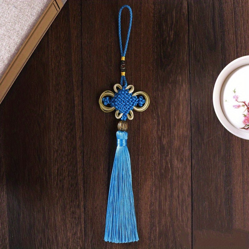 Chinese Knot Tassel Hanging Ear Golden Edge Rich Knot Small Gift