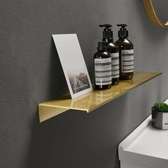 Brushed Golden Bathroom Storage Rack Modern Bathroom Shelves Kitchen Wall Shelf