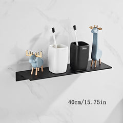 Brushed Golden Bathroom Storage Rack Modern Bathroom Shelves Kitchen Wall Shelf