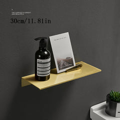 Brushed Golden Bathroom Storage Rack Modern Bathroom Shelves Kitchen Wall Shelf