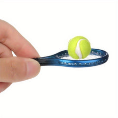 2pcs Dollhouse Tennis Racket Kit Creative Photo Props Small Gift