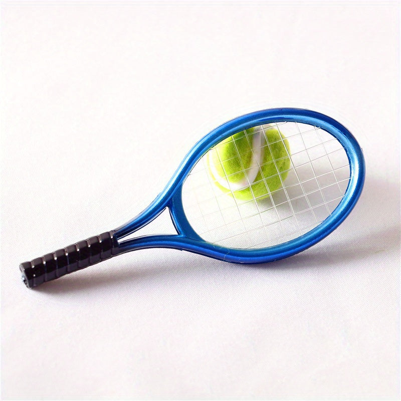 2pcs Dollhouse Tennis Racket Kit Creative Photo Props Small Gift
