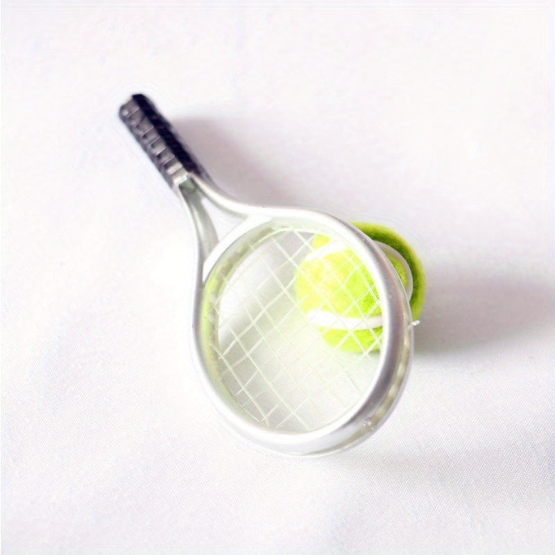 2pcs Dollhouse Tennis Racket Kit Creative Photo Props Small Gift