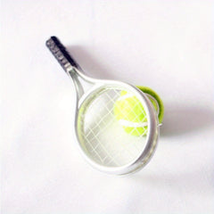 2pcs Dollhouse Tennis Racket Kit Creative Photo Props Small Gift