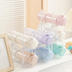 Stackable Cup Storage Rack Transparent Desktop Holder