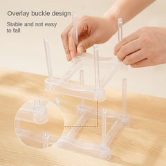 Stackable Cup Storage Rack Transparent Desktop Holder