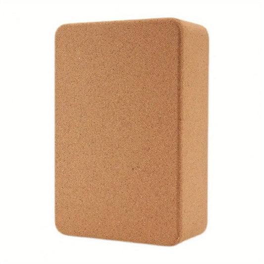 Solid Cork Yoga Brick Non slip Fitness Block for Indoor Pilates Dance Training