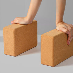Solid Cork Yoga Brick Non slip Fitness Block for Indoor Pilates Dance Training