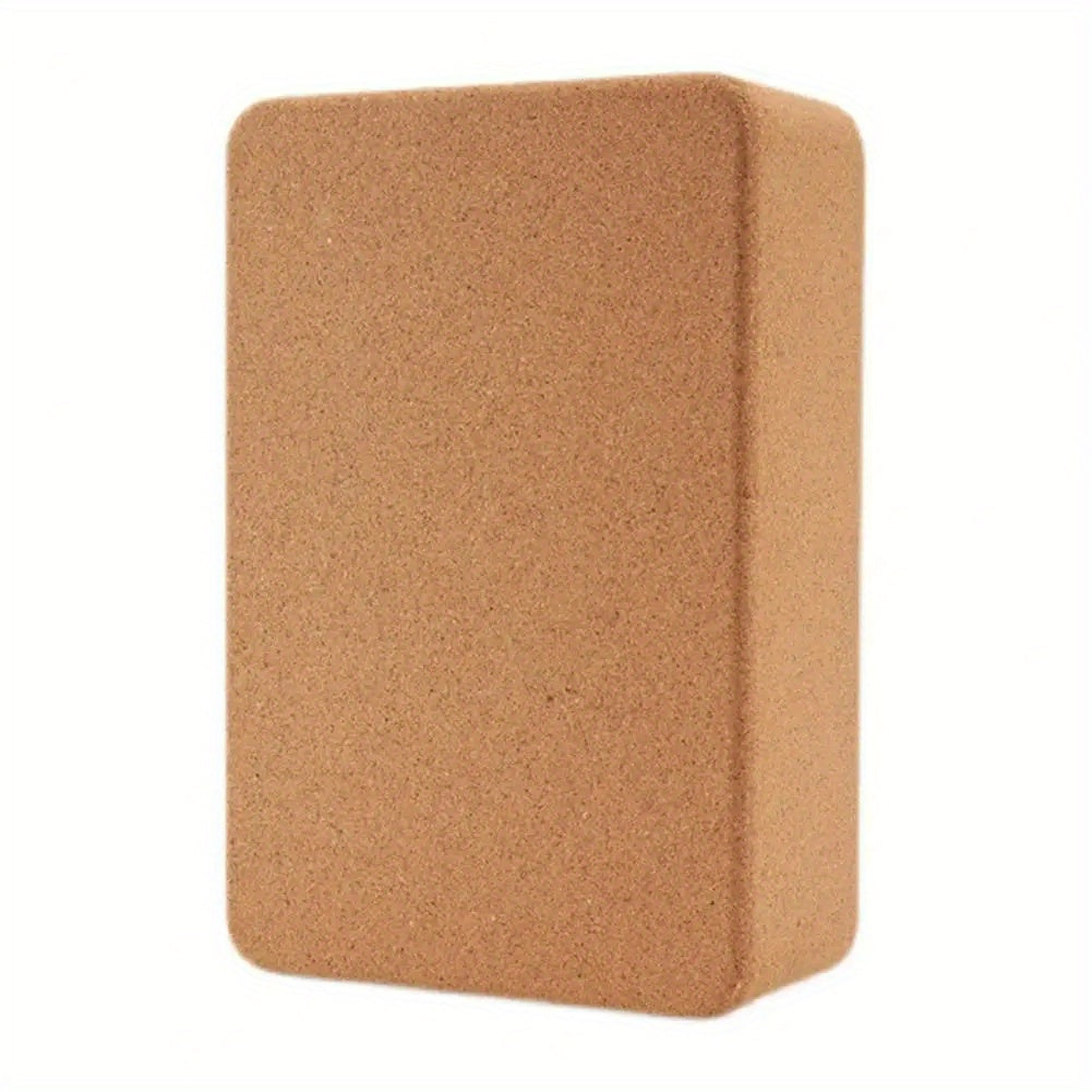 Solid Cork Yoga Brick Non slip Fitness Block for Indoor Pilates Dance Training
