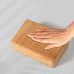 Solid Cork Yoga Brick Non slip Fitness Block for Indoor Pilates Dance Training