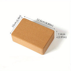 Solid Cork Yoga Brick Non slip Fitness Block for Indoor Pilates Dance Training