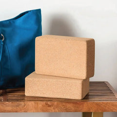 Solid Cork Yoga Brick Non slip Fitness Block for Indoor Pilates Dance Training