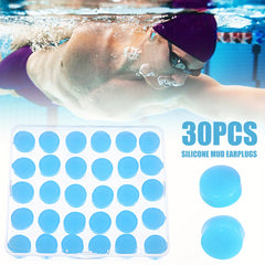 30pcs Reusable Silicone Ear Plugs Noise Reduction Ear Plugs