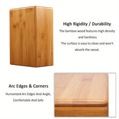 Bamboo Fiber Yoga Block Lightweight Fitness Brick for Gym Workout