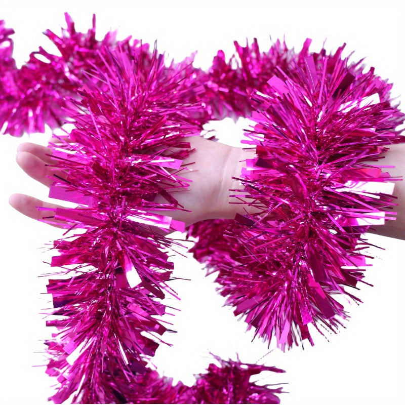 Colorful Tinsel Christmas Tree Party Decoration