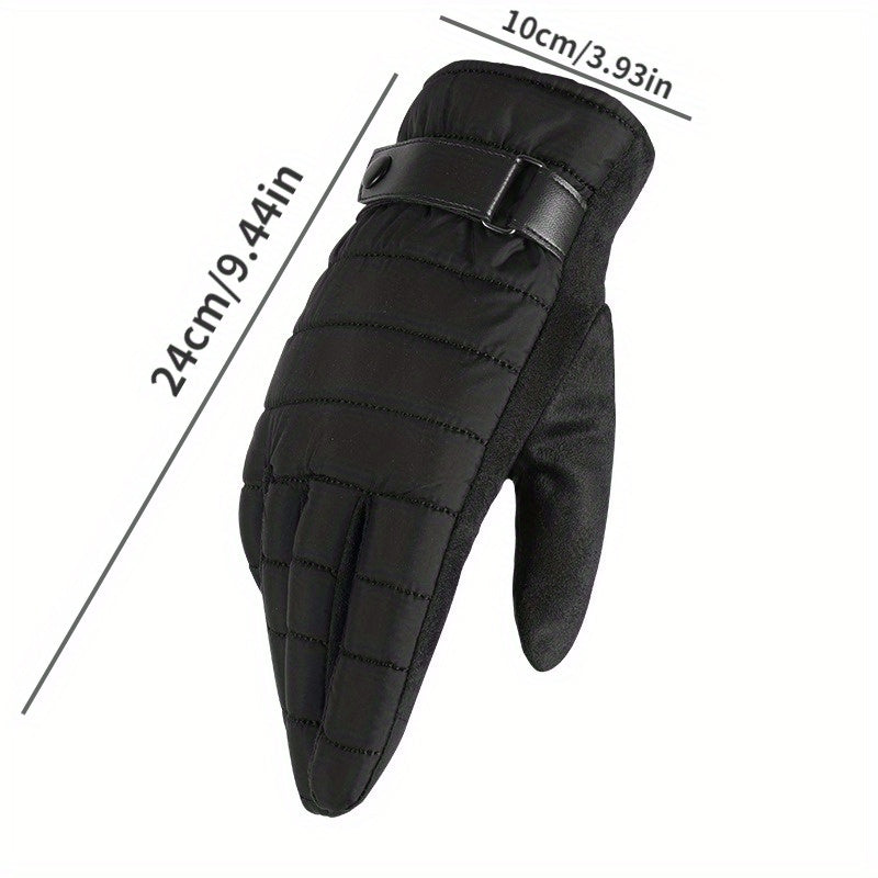Men's Winter Cycling Gloves Full Finger Touch Screen Windproof