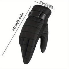 Men's Winter Cycling Gloves Full Finger Touch Screen Windproof