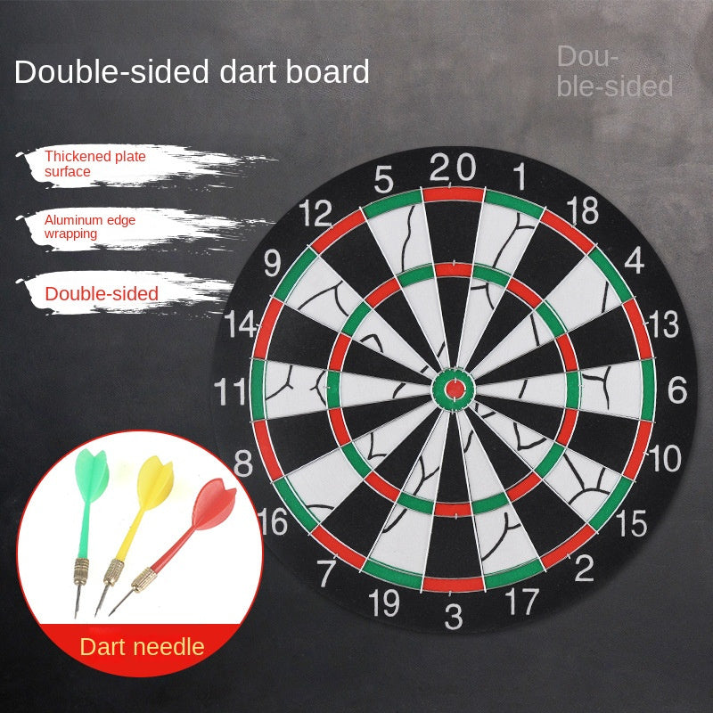Double Sided Dart Board Set for Indoor Game Entertainment