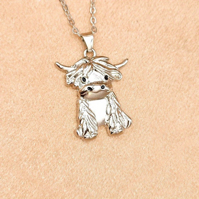 Cow Necklace Cartoon Animal Necklace Women Jewelry Gift