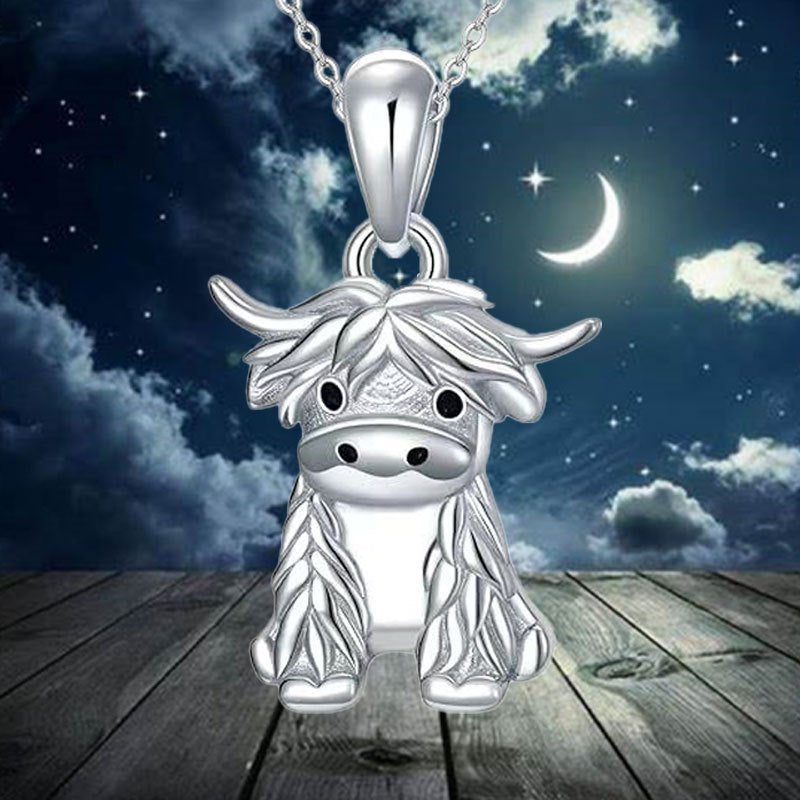 Cow Necklace Cartoon Animal Necklace Women Jewelry Gift