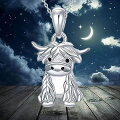 Cow Necklace Cartoon Animal Necklace Women Jewelry Gift