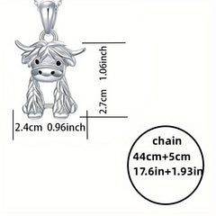 Cow Necklace Cartoon Animal Necklace Women Jewelry Gift