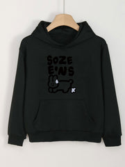 Bunny Print Hoodies Girls Hooded Pullover With Pocket For Spring Fall Winter