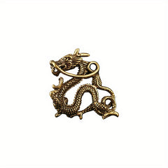 Brass Traditional Chinese Dragon Keychain Pendant