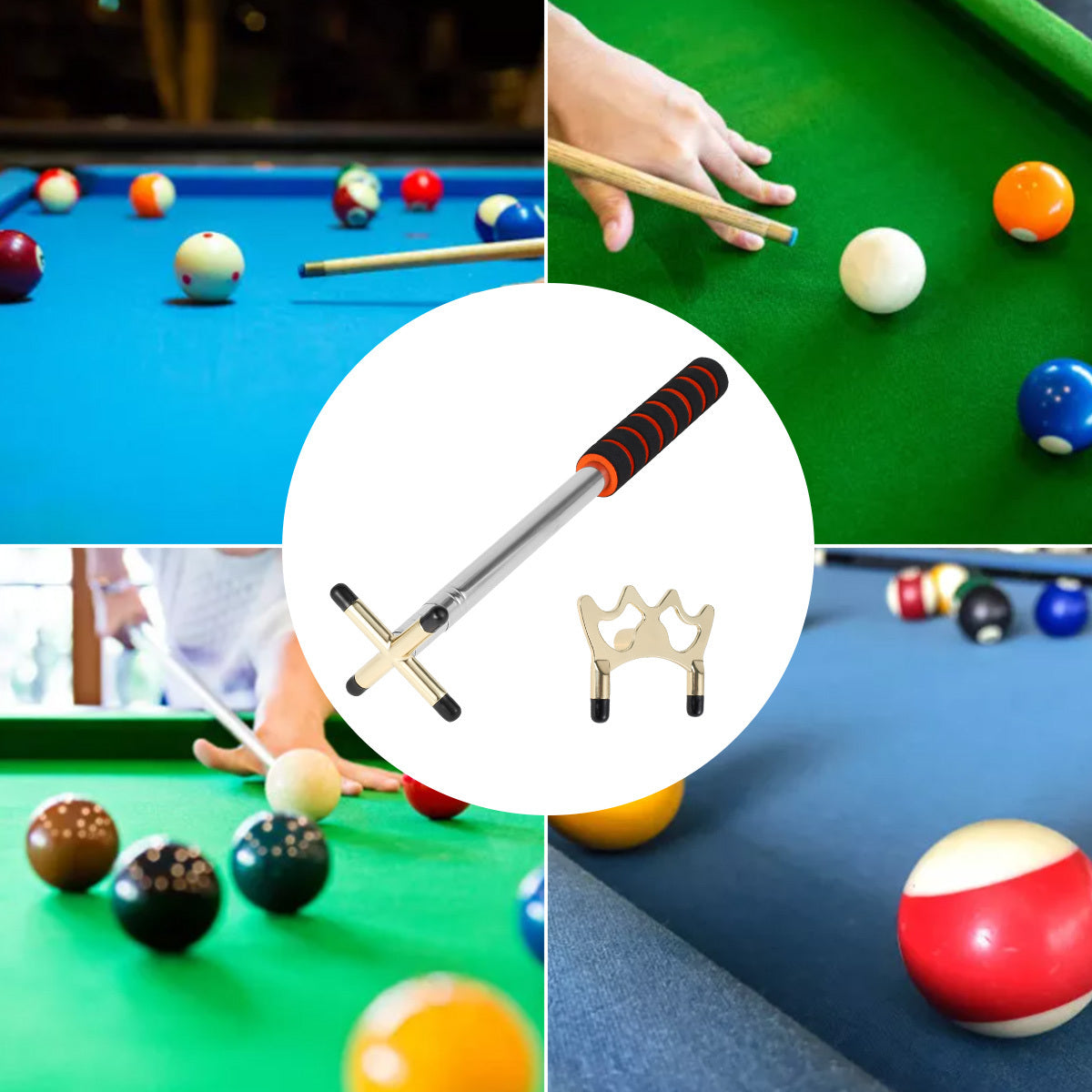 Retractable Billiard Bridge Stick & Holder Pool Cue Accessory