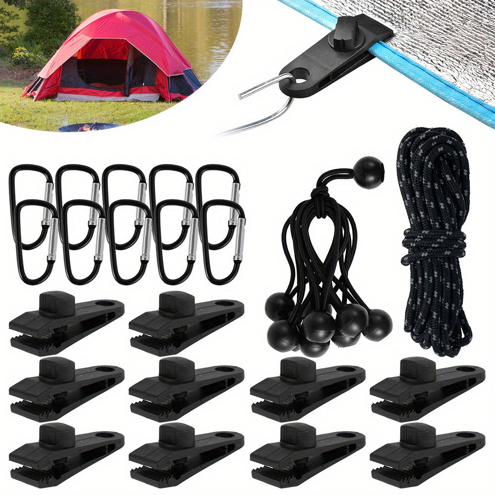 31pcs Heavy Duty Tarp Clips Set - Awning Clamps - Tent Tighten Tool