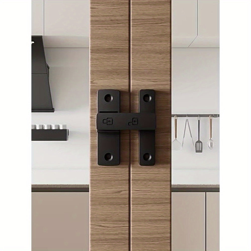 Anti-Theft Sliding Door Latch No Punch Bathroom Bedroom Office Accessory