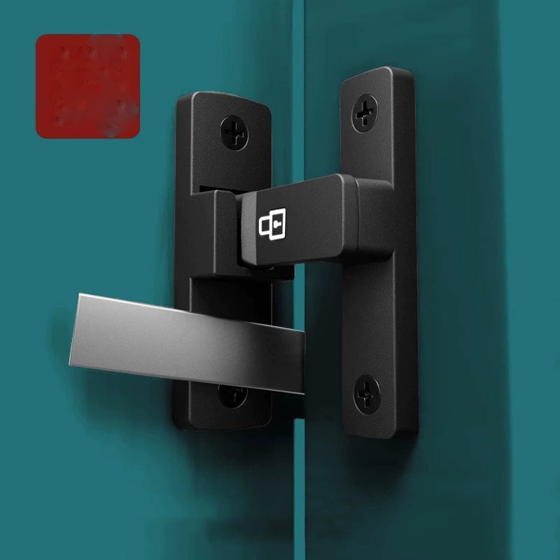 Anti-Theft Sliding Door Latch No Punch Bathroom Bedroom Office Accessory